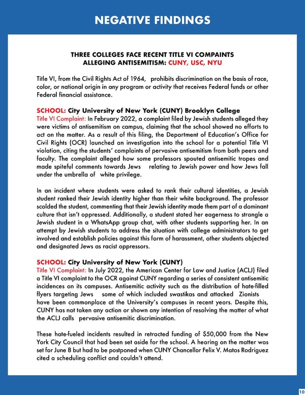 Antisemitism on U.S. Campuses | 2022 Report - Page 11